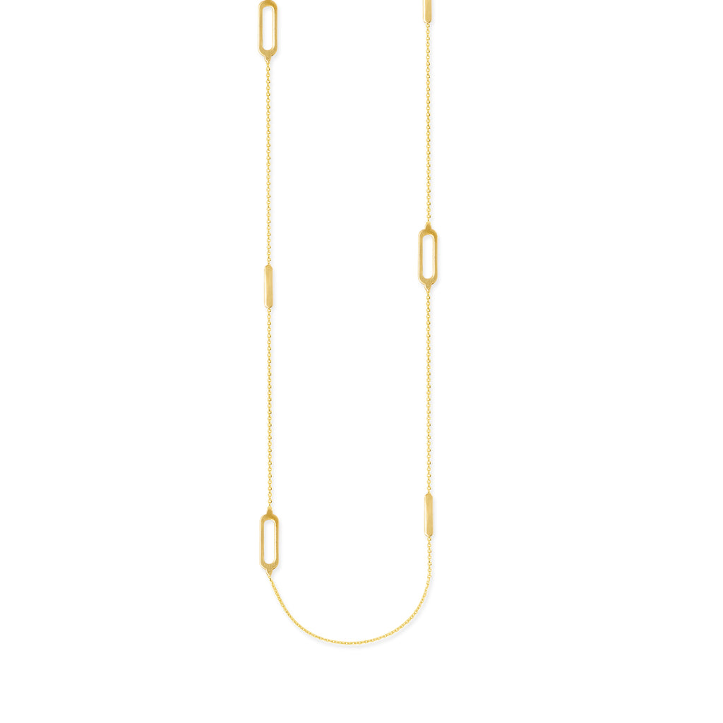 Long Fancy Rectangular Necklace-Necklace-Milano DG