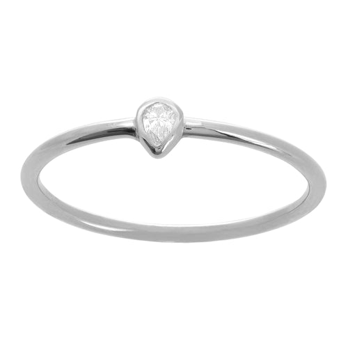 Pear Shape Diamond Ring-Ring-Milano DG