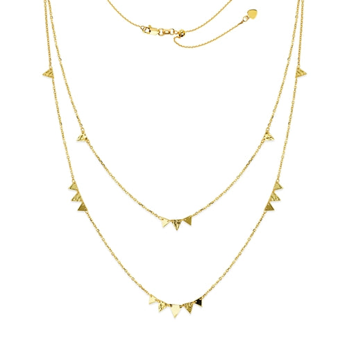 Triangle Layered Necklace-Necklace-Milano DG